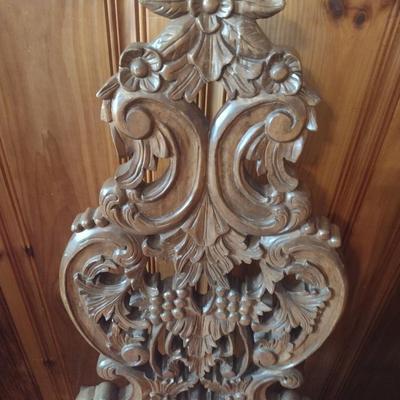 Antique Carved Walnut Victorian Design Chair