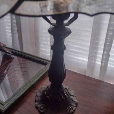 Pair of Small Stained Glass Shade Desk Lamps