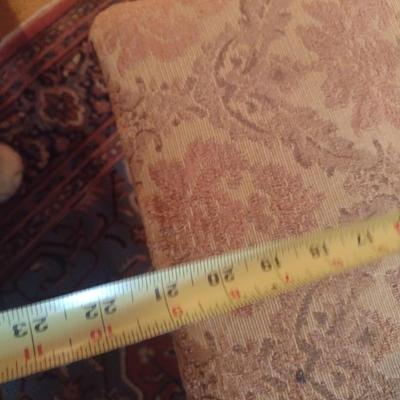 Vintage Wood Framed Upholstered Foot Rest