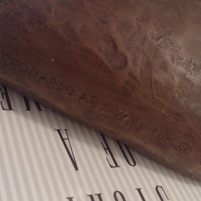 Vintage Wood Framed Upholstered Foot Rest