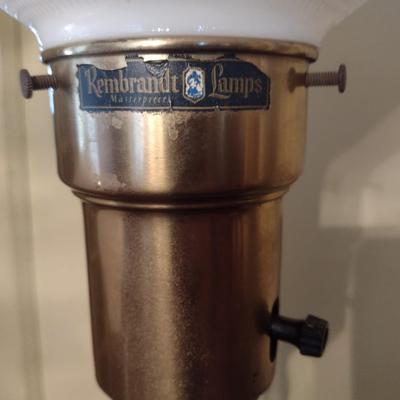 Vintage Rembrandt Lamps Triple Arm Candelabra Victorian Design Metal Post Floor Lamp