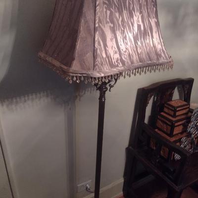 Vintage Rembrandt Lamps Triple Arm Candelabra Victorian Design Metal Post Floor Lamp