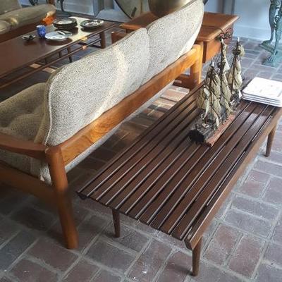 Slat Wood Table Arthur Umanoff
