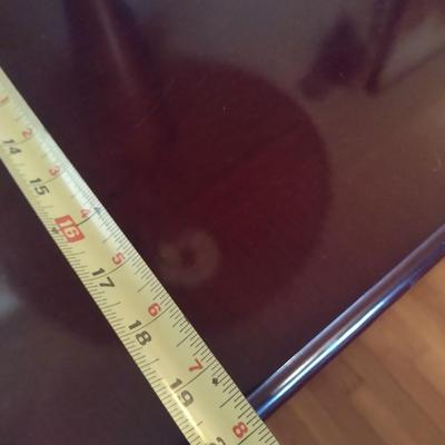 Mahogany Finish Credenza Media Cabinet (No Contents)