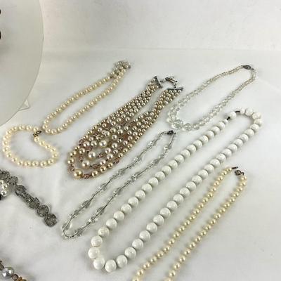 1412 Pearl Beaded Costume Jewelry Lot