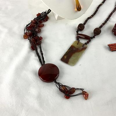 1413 Amber Costume Jewelry Lot