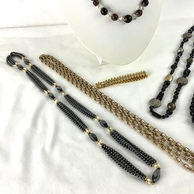 1414 Black Hematite Costume Jewelry Lot
