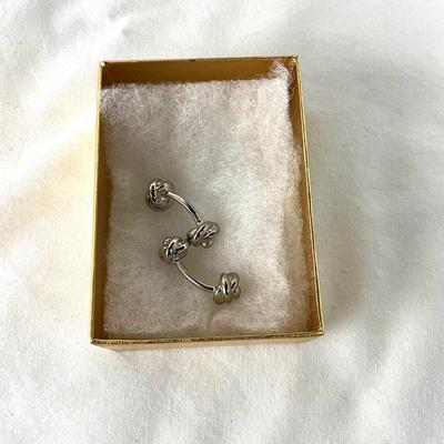 1421 Silver Knot Cufflinks