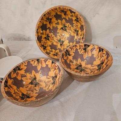 Nesting Pitchers with Bowls and Wooden Laminate Bowls (K-DW)