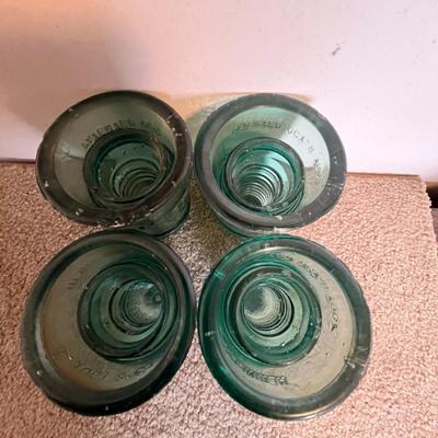 Vintage Glass Insulators - Set of 4 (1)