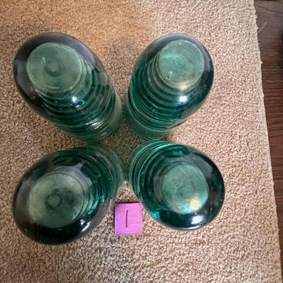 Vintage Glass Insulators - Set of 4 (1)