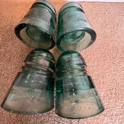 Vintage Glass Insulators - Set of 4 (1)
