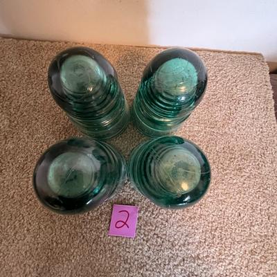Vintage Glass Insulators - Set of 4 (2)