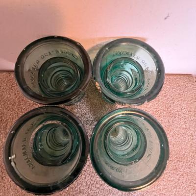 Vintage Glass Insulators - Set of 4 (2)