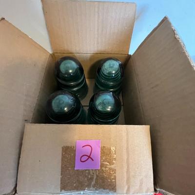 Vintage Glass Insulators - Set of 4 (2)