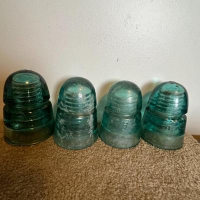 Vintage Glass Insulators - Set of 4 (3)