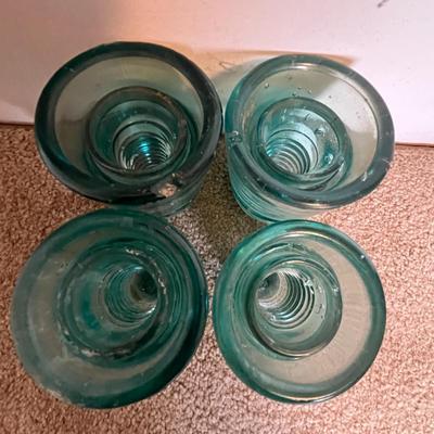 Vintage Glass Insulators - Set of 4 (3)