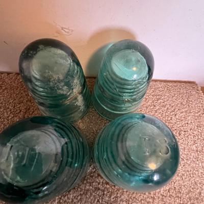 Vintage Glass Insulators - Set of 4 (3)