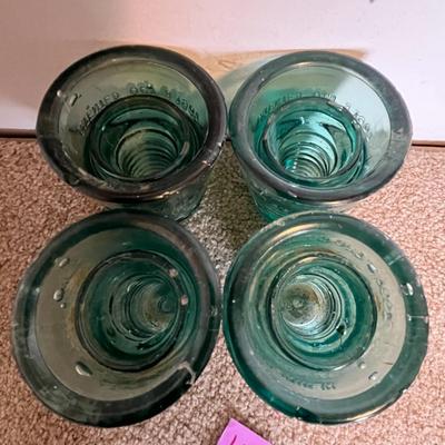 Vintage Glass Insulators - Set of 4 (4)