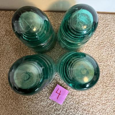Vintage Glass Insulators - Set of 4 (4)