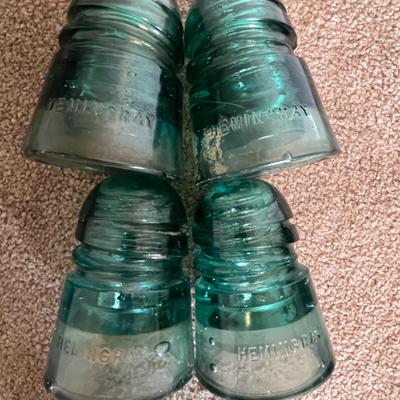 Vintage Glass Insulators - Set of 4 (4)