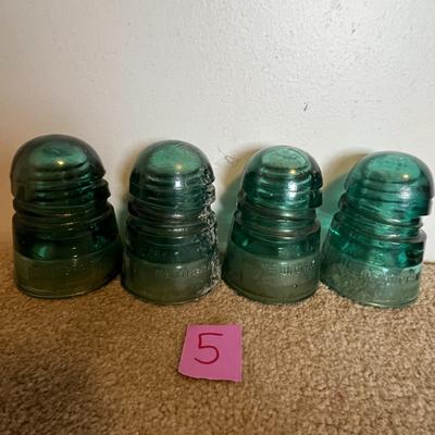 Vintage Glass Insulators - Set of 4 (5)