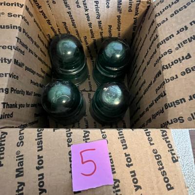 Vintage Glass Insulators - Set of 4 (5)