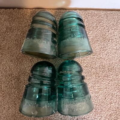 Vintage Glass Insulators - Set of 4 (5)