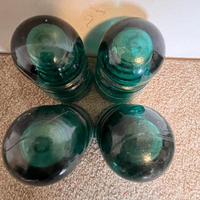 Vintage Glass Insulators - Set of 4 (6)