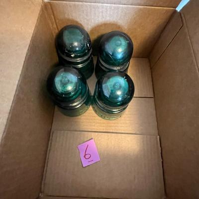 Vintage Glass Insulators - Set of 4 (6)