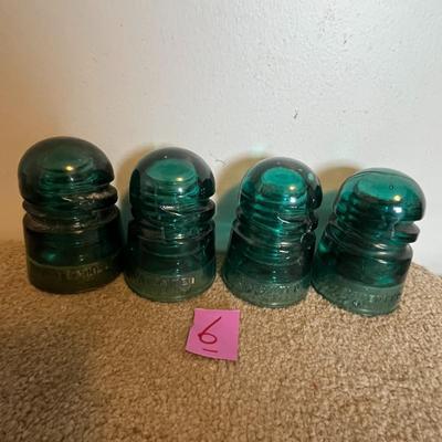 Vintage Glass Insulators - Set of 4 (6)