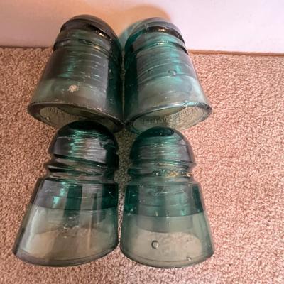 Vintage Glass Insulators - Set of 4 (7)