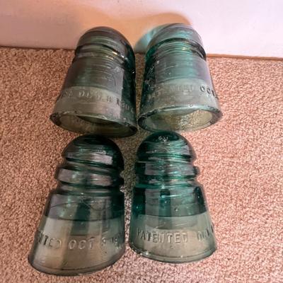 Vintage Glass Insulators - Set of 4 (7)
