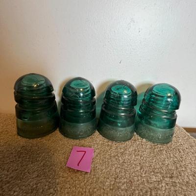 Vintage Glass Insulators - Set of 4 (7)