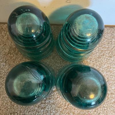 Vintage Glass Insulators - Set of 4 (8)