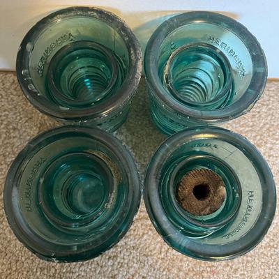 Vintage Glass Insulators - Set of 4 (8)