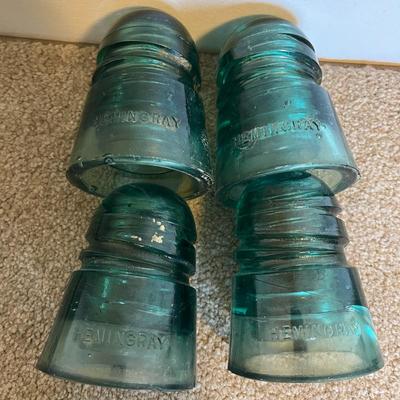 Vintage Glass Insulators - Set of 4 (8)