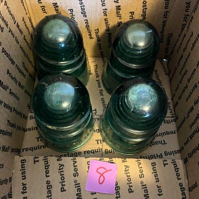 Vintage Glass Insulators - Set of 4 (8)