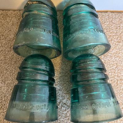 Vintage Glass Insulators - Set of 4 (8)