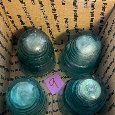 Vintage Glass Insulators - Set of 4 (9)