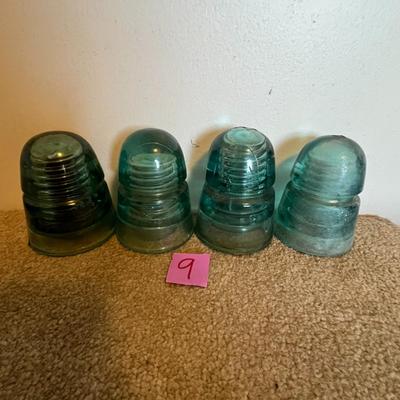 Vintage Glass Insulators - Set of 4 (9)
