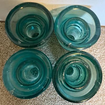 Vintage Glass Insulators - Set of 4 (10)
