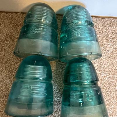 Vintage Glass Insulators - Set of 4 (10)