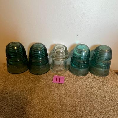 Vintage Glass Insulators - Set of 5 (11)