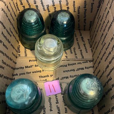 Vintage Glass Insulators - Set of 5 (11)