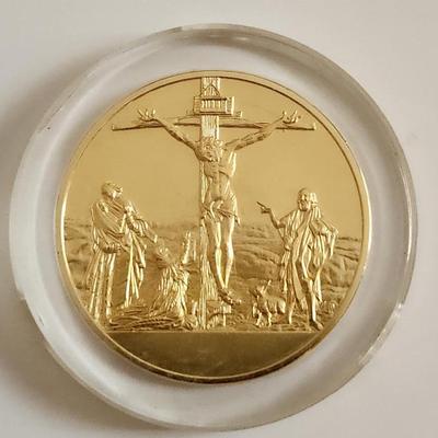 Franklin Mint 100 Masterpieces 24k Gold on Sterling Silver - Crucifixion