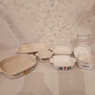 Ceramic Corning Ware and Corelle Baking Dishes and Storage Containers (K-DW)