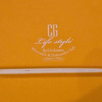 Longabarger Ceramic Pie Pan, Over and Back Pie Plate and More (K-DW)