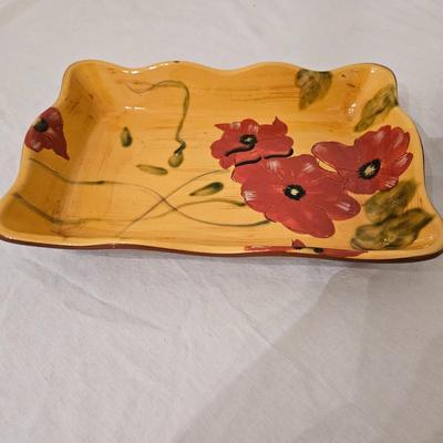 Longabarger Ceramic Pie Pan, Over and Back Pie Plate and More (K-DW)