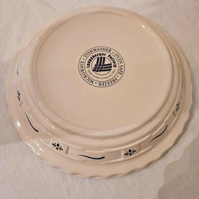 Longabarger Ceramic Pie Pan, Over and Back Pie Plate and More (K-DW)
